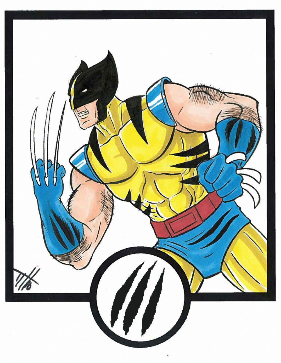 Terry Huddleston Wolverine In Hc Brewers Steel City Con Comic Art